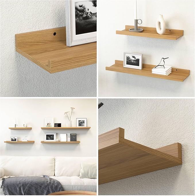 Boswillon 47.2 Inches Long Floating Shelves Wall Mounted, 2 Set Rustic Wall - Image 5