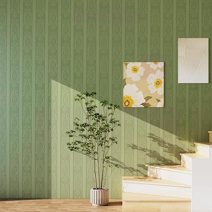 JiffDiff Wallpaper Peel and Stick Textured, 3D Embossed Wall Paper Stick on - Image 4