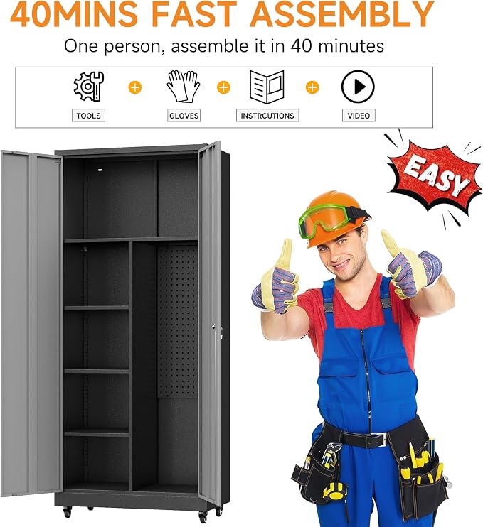 Metal Garage Storage Cabinet - Image 7