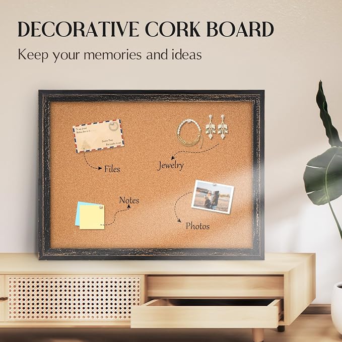 Large Cork Board Bulletin Board - Image 5