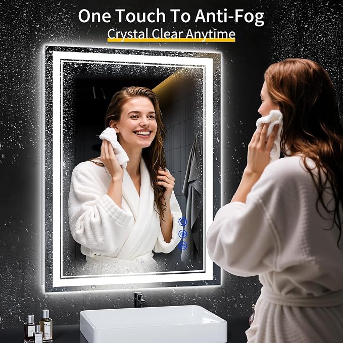40"x30" LED Bathroom Mirror - Image 4