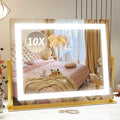 ROLOVE Vanity Mirror with Lights 22"x18", Lighted Makeup Mirror with 10X by ROLOVE