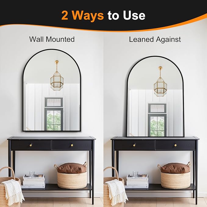 Delma Arched Bathroom Mirror, Living Room and Entryway - Image 6