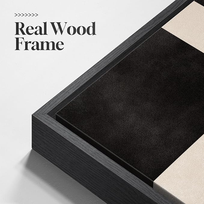 Large Framed Neutral Abstract Wall Art - Image 5
