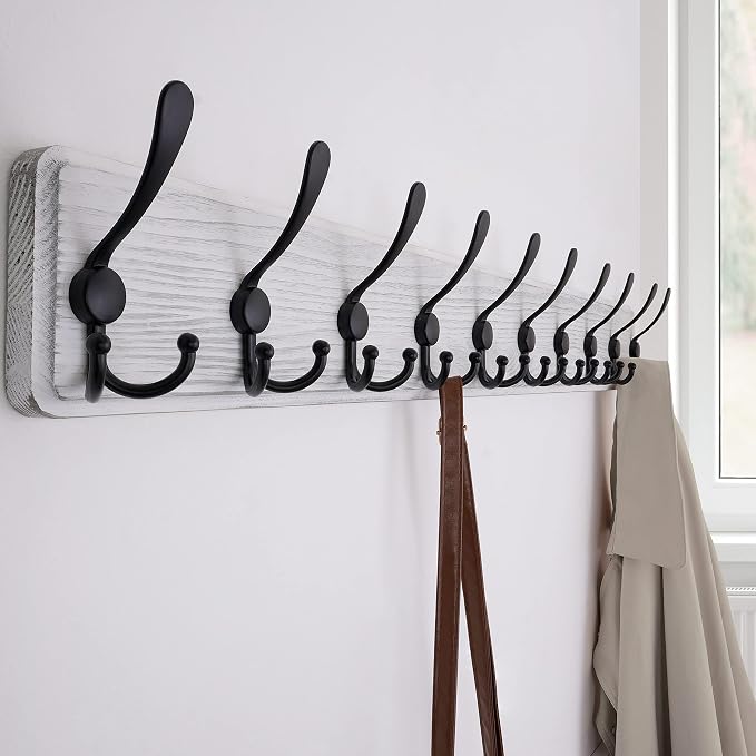 SKOLOO Rustic Large Wall Mounted Coat Rack-38.6'' Long Coat Rack - Image 4