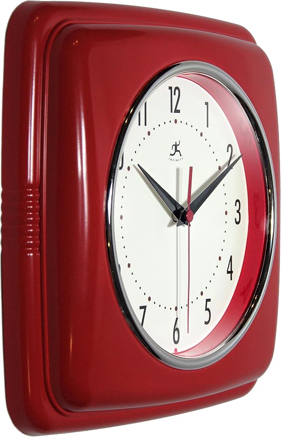 Infinity Instruments Square Silent Retro 9 inch Mid Century Modern Kitchen - Image 2