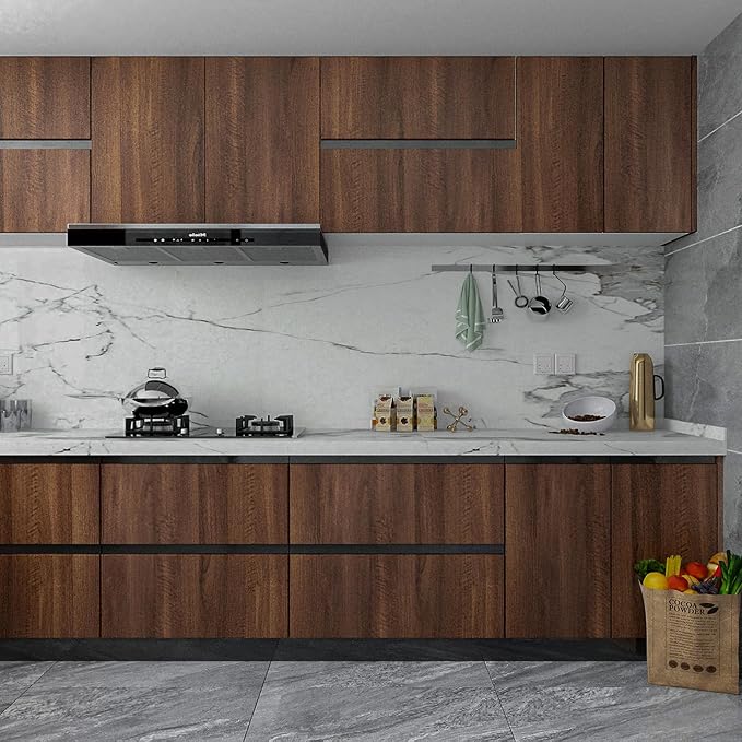 Large Walnut Wood Contact Paper 48x118 inch Peel and Stick Wood Grain Wallpaper - Image 5
