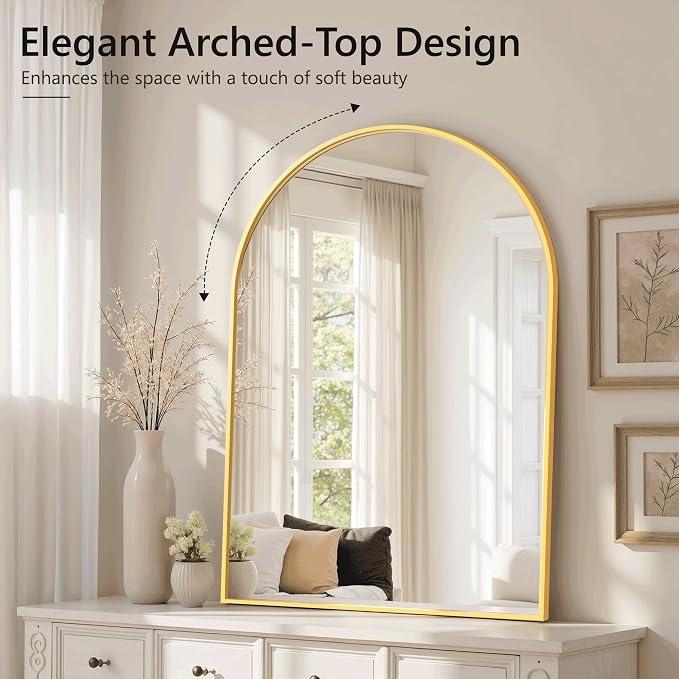 Arched Bathroom Mirror for Wall, HD Glass Over Sink for Bathroom - Image 5