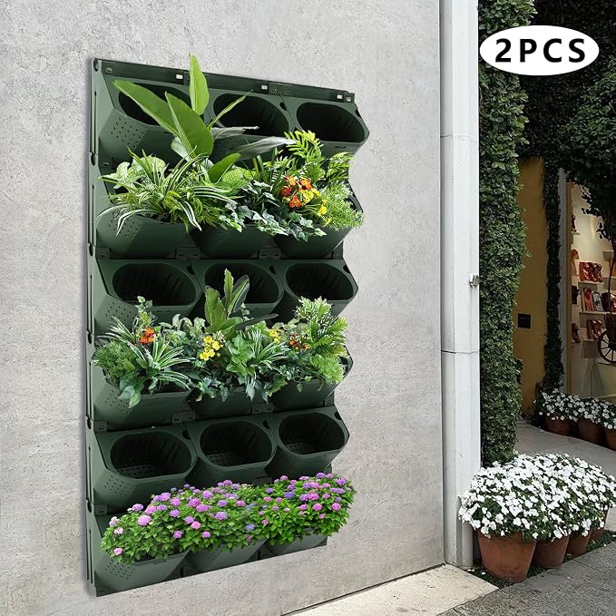 Vertical Wall Planter with 36 Pots, Hanging Garden Plant Flowerpot Holder - Image 8