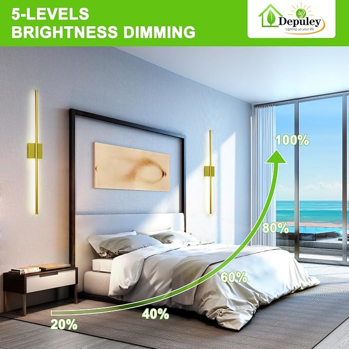 Depuley Battery Operated Wall Sconce: Set of 2 Wireless Wall Lights - Image 5