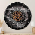 HOIBAI Wall Clock, 24 Inch Moving Gears Clock Large Wall Clock by HOIBAI