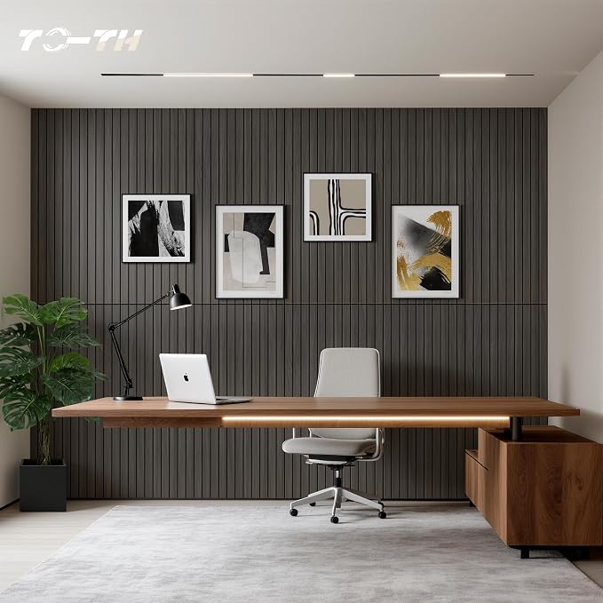 TO-TH Wood-Look Acoustic Wall Panels, 10 Pack 47.2” x 23.6” Acoustic Panels - Image 5