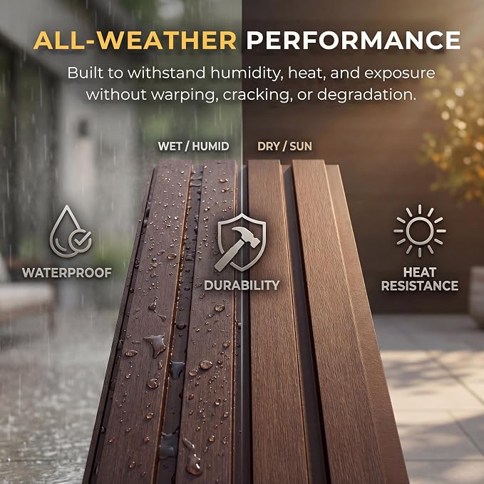 From Plain to Beautiful in Hours WPC Exterior Wall Slat Panels Waterproof - Image 3