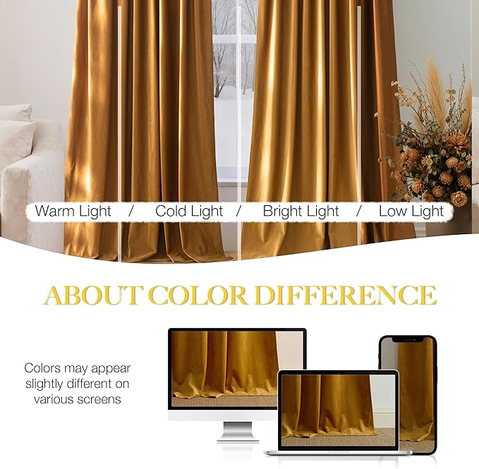 NICETOWN Warm Velvet Curtains 84 inch Long - Image 4