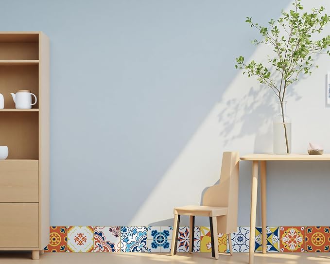 FLFK Wallpaper Border Tile Stickers Peel and Stick Wall Border - Image 5