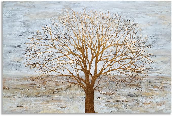 Yihui Arts Hand Painted Abstract Tree Painting - Image 3