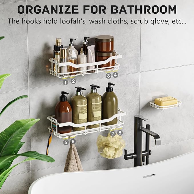 OMAIRA 3-Pack Shower Caddy - Image 6