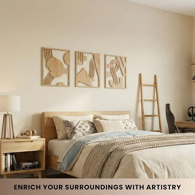 qmmp Modern Wooden Wall Sculptures - Image 6