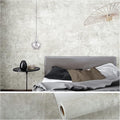 VEELIKE Distressed Light Grey Concrete Wallpaper Peel and Stick Modern Limewash by VEELIKE