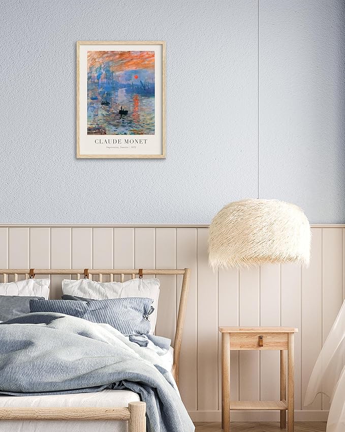 HesenDot Unframed Claude Monet Wall Art Set of 3, 12x16in Water Lilies - Image 4