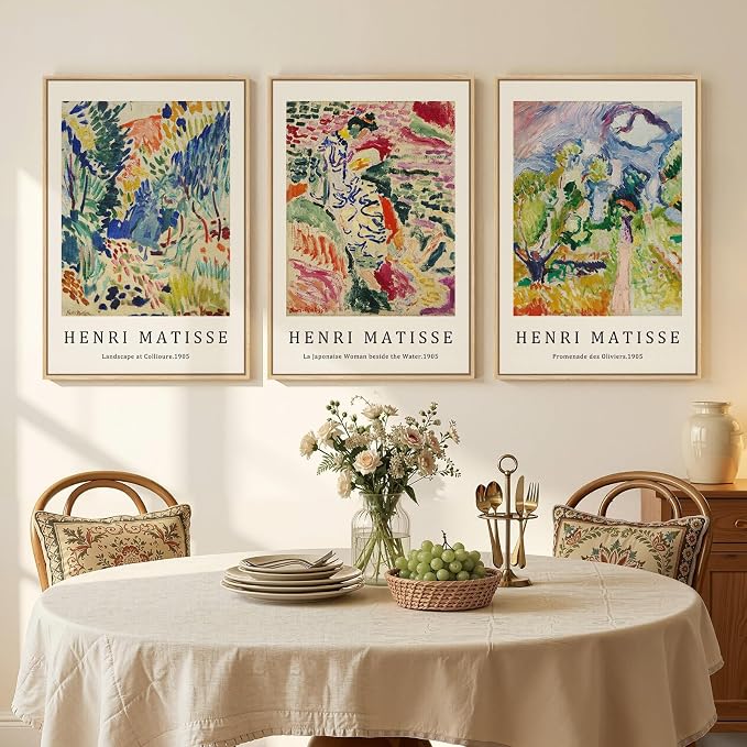 Large Framed Matisse Wall Art for Living room, Retro Vintage Matisse Famous - Image 3