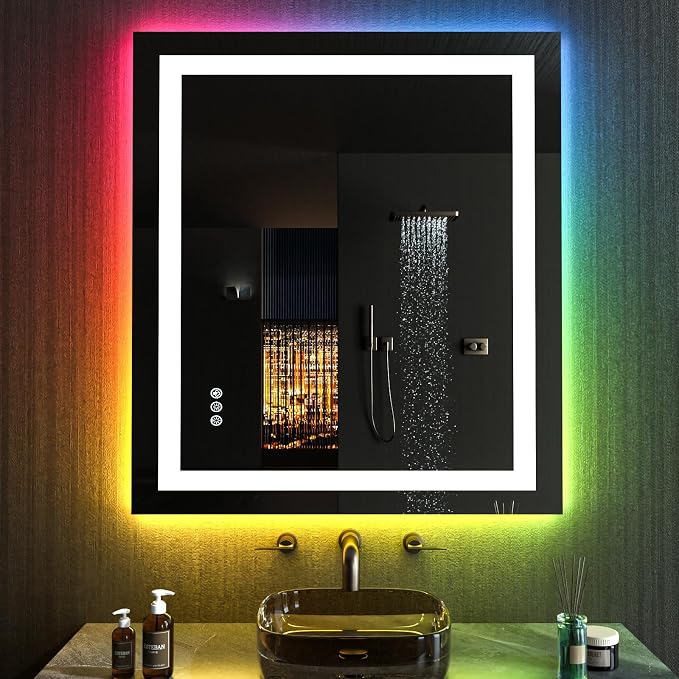 LOAAO 24"x36" LED Bathroom Mirror - Image 2