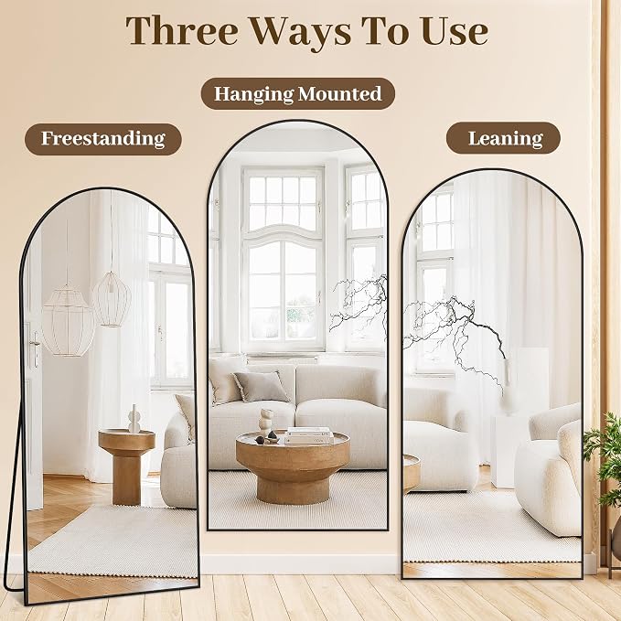 Suidia 58"x21" Arched Full Length Mirror - Image 7