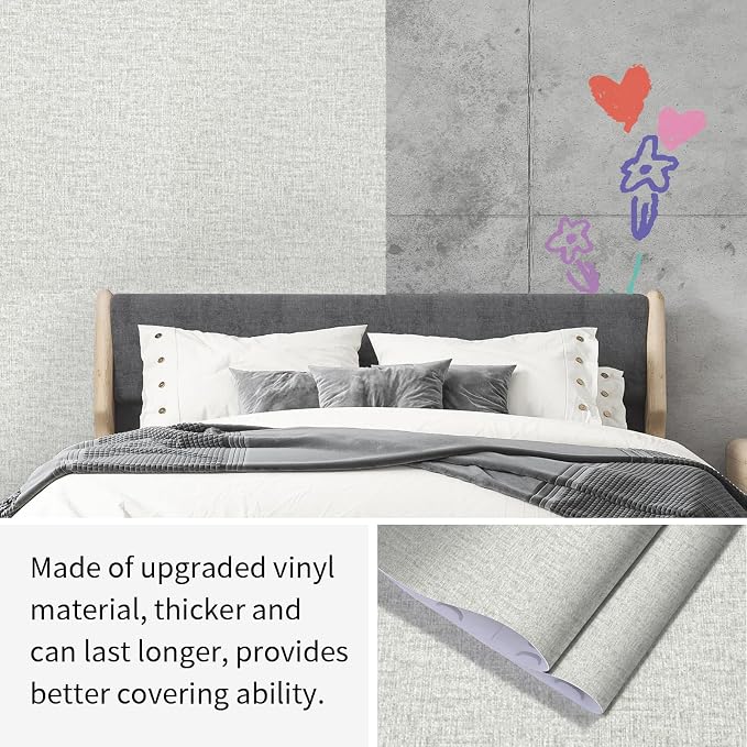 Grasscloth Peel and Stick Wallpaper, Waterproof Self Adhesive Removable Vinyl - Image 9