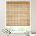 LazBlinds No Tools No Drill Bamboo Roller Shades, Cordless Bamboo Blinds by LazBlinds