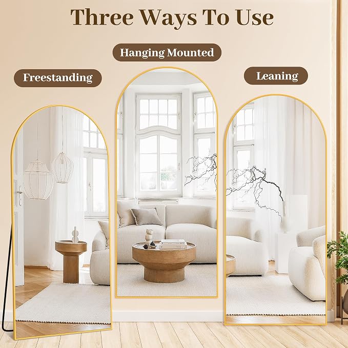 Suidia 58"x21" Arched Full Length Mirror - Image 7