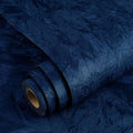 YENHOME 30"X393" Self Adhesive Blue Felt Fabric Wallpaper Peel and Stick Blue by Yenhome