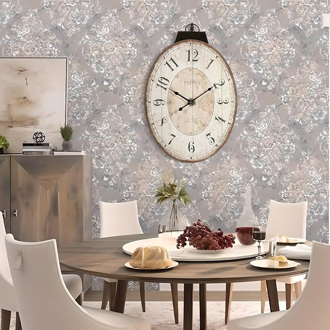 24" H x 18" W Large French Country Oval Wall Clock - Image 8