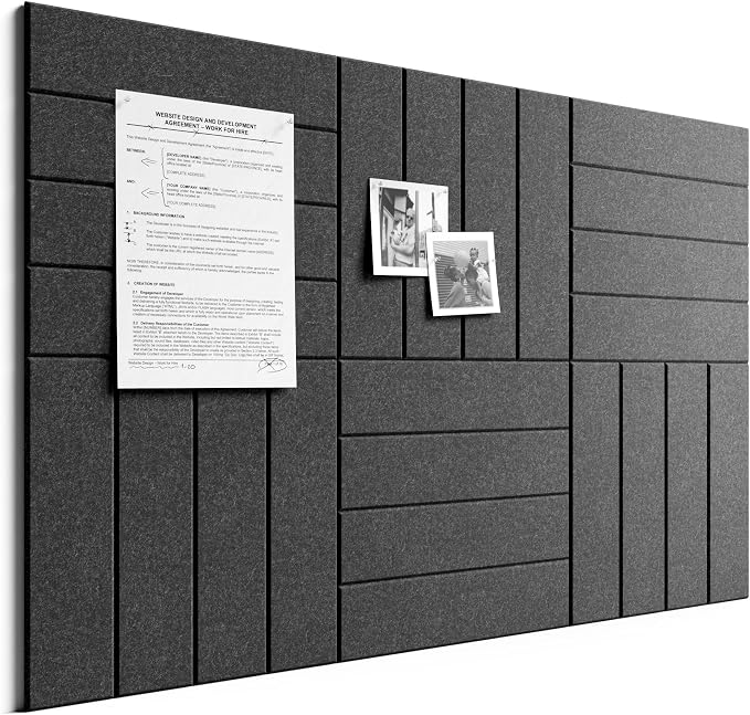 Bumusty Large Cork Board Alternative-36 x 24" Felt Bulletin Board Tiles by BUMUSTY