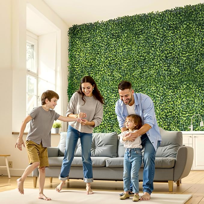 VEVOR Artificial Grass Wall Panels, 40 x 120 inch, Milan Grass Greenery Boxwood - Image 8