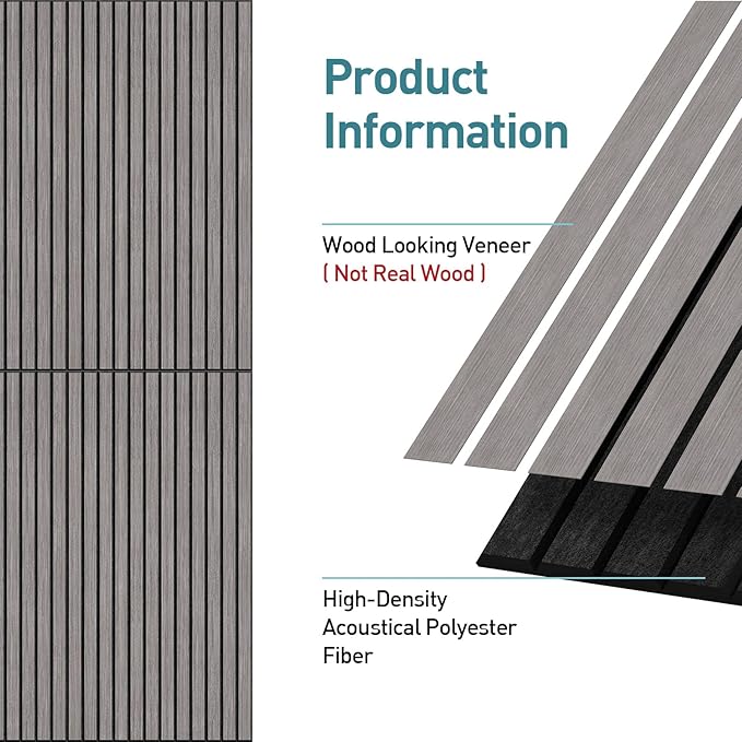 6 Pack Acoustic Wall Panels, 47.2" X 23.6" Sound Absorbing Panels, Decorative - Image 2