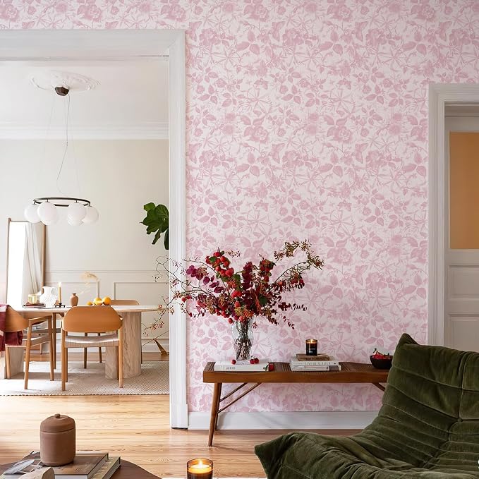 JiffDiff Floral Vintage Wallpaper Peel and Stick - Image 2