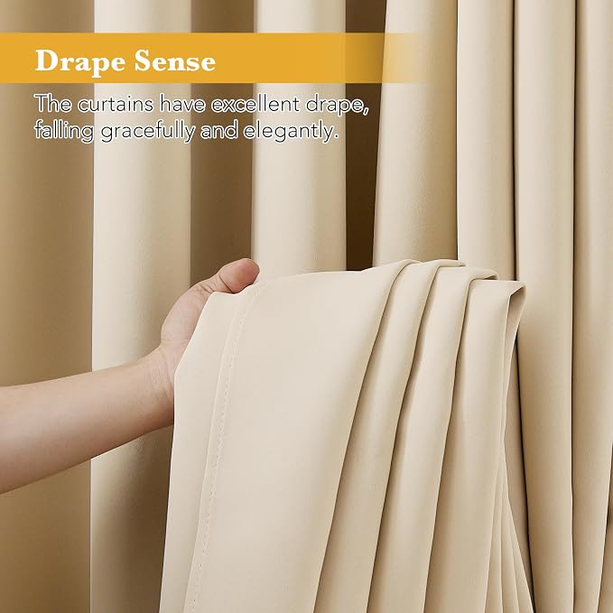 RYB HOME Blackout Thermal Insulated Curtains, Portable Curtain - Image 6