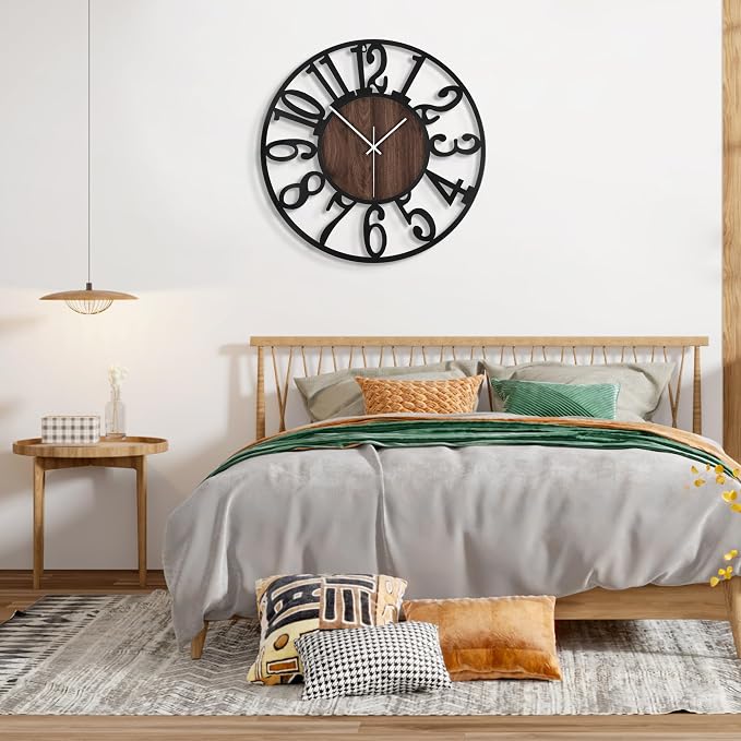Large Wall Clock for Living Room Decor, 14 Inch Non Ticking Silent, Battery - Image 7
