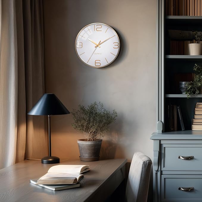 AYRELY® 12 Inch Silent Modern Wall Clocks Battery Operated, Wall Clock - Image 3