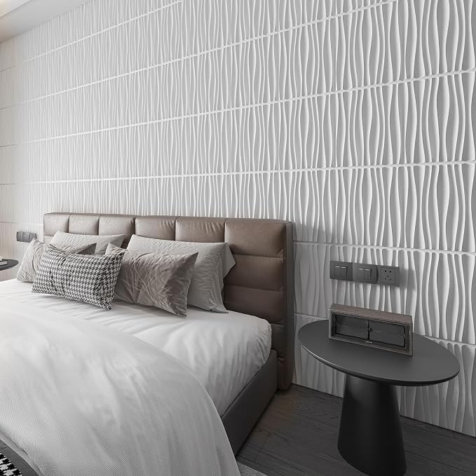 Art3d 24-Pack 3D Wall Panels for Interior Wall Décor, PVC Wavy Textured Accent - Image 6