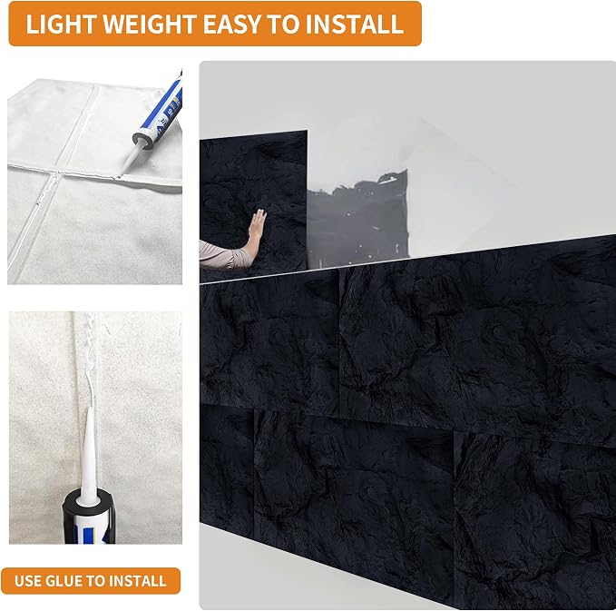 3D Faux Stone Wall Panels, Lightweight & Waterproof Accent Marble Rock Skin - Image 4