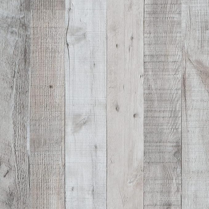 Wenmer Grey Wood Shiplap Peel and Stick Wallpaper by WENMER
