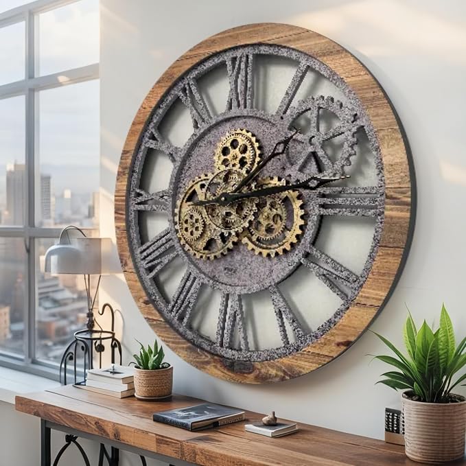 ImprovingLife The Gears Clock The Original Real Moving Gear Wall Clock Vintage - Image 3