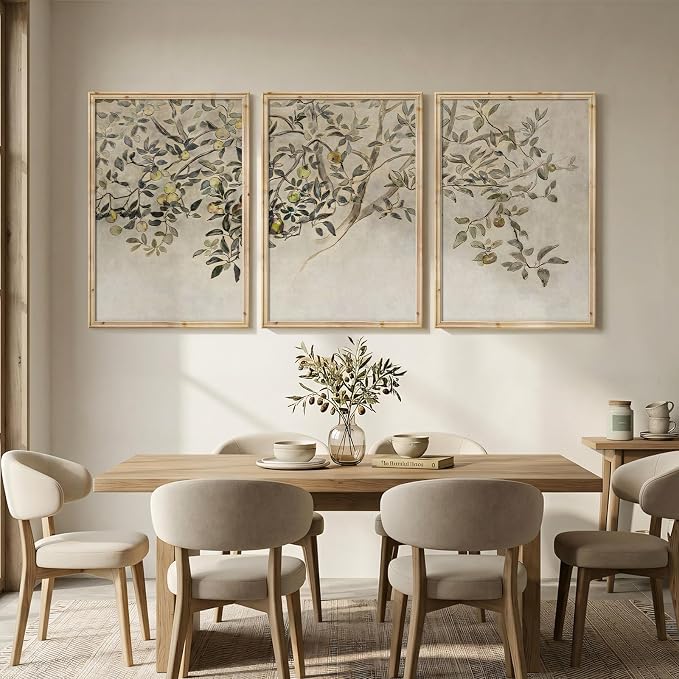 Large Vintage Framed Botanical Wall Art - Image 4