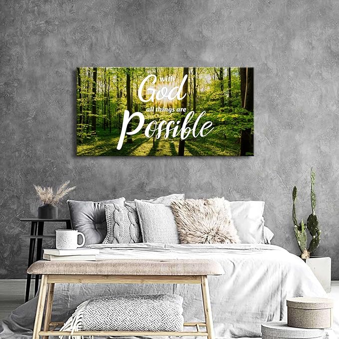 Christian Wall Art Nature Forest Pictures Wall Decor - Image 2