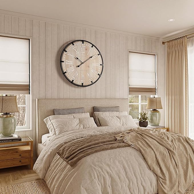 Vantic Farmhouse 24 Inch Extra Large Decorative Wall Clock - Image 7