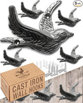 Flying Bird Decorative Wall Hooks Cast Iron, Wall Mounted by MyFancyFarmhouse