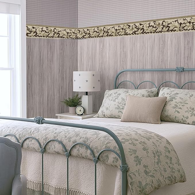 Grape Vine Wallpaper Border 196x4 Inch Peel and Stick Wall Border Purple Green - Image 7