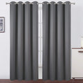 LEMOMO Grey Blackout Curtains/52 x 84 Inch/Set of 2 Panels Thermal Insulated by Lemomo