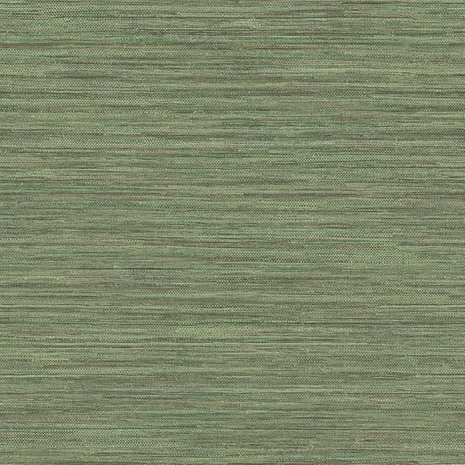 Tempaper Textured Green Horizontal Faux Grasscloth Removable Peel and Stick by TempaperCo